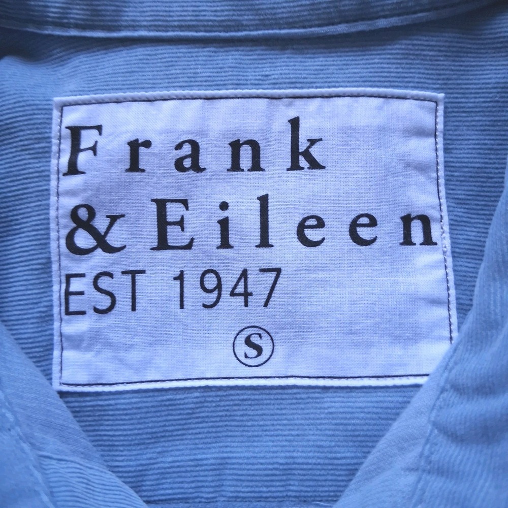 NWOT FRANK & EILEEN Womens Size Small Barry Corduroy Blue Long Sleeve Shirt $258 - Picture 10 of 16